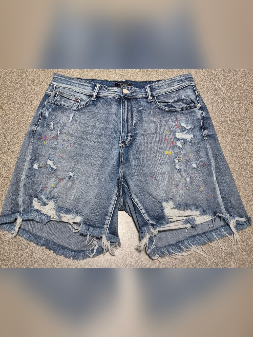 Womens Judy Blue Denim Shorts Size 1xl